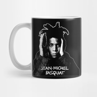 Jean Michel White Retro Design Mug